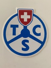 Adhesive Sticker - TCS - Touring Club Switzerland -  Vintage 80s Original decal picture