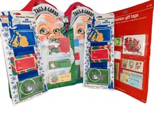 Vtg 70s 80s Christmas Gift Tag Card Lot Santa Eureka Cleo 340 Pcs NEW Old Stock picture