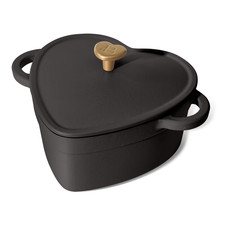 Beautiful 2QT Cast Iron Heart Dutch Oven, Black Sesame picture