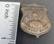 Vintage GREATER LANSING MICHIGAN SCHOOL SAFETY PATROL BADGE PIN  picture