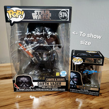 ⭐SALE⭐STAR WARS JUMBO FUNKO: Hayden Christensen auto x2 VADER 574 LITE/SOUND JSA picture