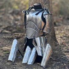 Medieval Knight Armor Costume Set Full Body Steel Armor Halloween Cosplay LARP picture