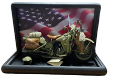 Franklin Mint 1942 Harley Davidson WLA Warhorse Motorcycle Military WW2 Army COA picture