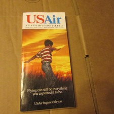 1992 US AIR Airlines System Timetable Book Help the Animals picture