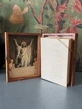 Prince Of Peace Catholic Edition 1960s Bible w/Wooden Box Case picture