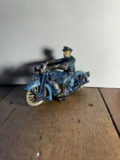 RARE Vintage Hubley Harley-Davidson Cast Iron Antique Motorcycle Police Officer picture