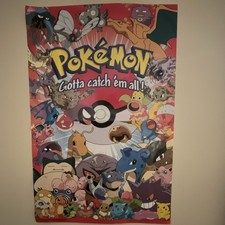 Vintage Pokémon Gotta Catch ’Em All Poster w/ Pikachu Charizard 30th 1999 picture