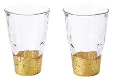 Kanazawa Hakuichi Gold Leaf Penetrating Tumbler Glass Pair Set Made in Japan New picture