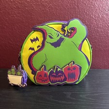 Disneyland Oogie Boogie Bash Crossbody Backpack Loungefly Bag + Coin 2025 NWT picture