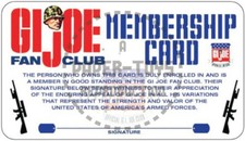 GI JOE FAN CLUB MEMBERSHIP CARD picture