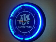 AJS Motorcycle Dealership Garage Man Cave Bar Neon Wall Clock Advertising Sign picture