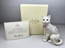 LENOX A DAY IN THE GARDEN KITTEN CAT Sculpture by Rhyn-Rivet with BOX & COA picture
