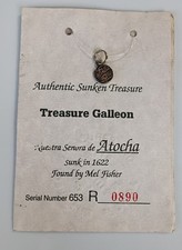 Atocha 1622 Silver Bar Coin Pendant Mel Fisher COA  picture