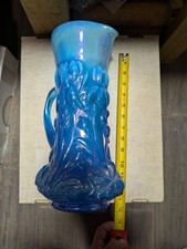 Vintage 1992 Blue Gibson Glass Heavy Water Pitcher picture