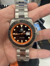 addiesdive Diver Watch Quartz 41mm 200M Waterproof ORANGE Stainless Steel picture