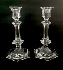 VINTAGE PAIR BACCARAT FRANCE HARCOURT VERSAILLES  8”Crystal Candlestick Holders picture