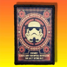 Star Wars Imperial Storm Morale Trooper Patch / Military Tactical Hook & Loop 37 picture