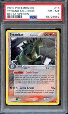 PSA 8 Tyranitar 16/113 Holo Delta Species EX Pokemon Card Holo NEAR MINT picture
