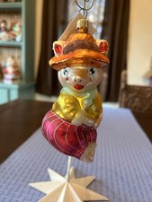 RADKO Vintage 1997 Aunt Peggy Pig Ornament  picture