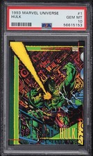 1993 Skybox Marvel Universe Card # 1 The Incredible Hulk PSA 10 GEM MINT picture