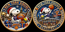 Snoopy NY Knicks Basketball Holiday Gold Challenge Commemorative Coin V1610263 picture