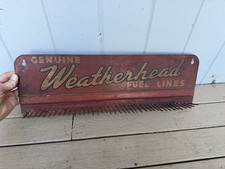 Vintage 1940s Weatherhead Fuel Lines Metal Display Rack Sign Gas Oil Station picture
