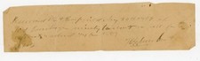 1869 Handwritten Receipt Note West Hempfield PA Signed Antique Post Civil War picture