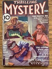 RARE September 1937 THRILLING MYSTERY PULP Classic Cover FN picture