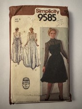 Vintage 1970s Gunne Sax Jessica McClintock Sewing Pattern Simplicity 9585 Dress picture