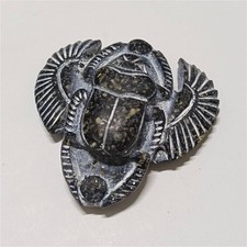 Carved Egyptian scarab stone—rare vintage piece in ancient archaeological style picture