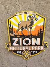 VINTAGE UTAH ZION PARK NATIONAL WILDLIFE PORCELAIN ENAMEL SIGN 10