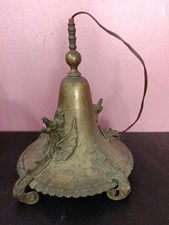 Rare Art Nouveau Brass Metal Bat Gargoyle Table Lamp Base Patina picture