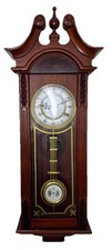Vintage 31-day Large Colonial Wall Clock With Cathedral Gong Fully Serviced picture