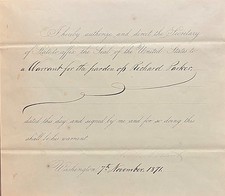 President Ulysses S Grant Signed Auto 1871 Presidential Pardon GRAD picture