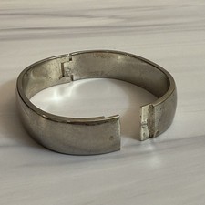 Vintage Sterling Silver Bracelet MEX Chunky Hinge 925 Heavy 74g 6.5” picture