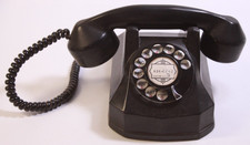 Vintage Automatic Electric Monophone Black Rotary Telephone Art Deco Untested picture