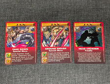 Vintage 1992 Mortal Kombat Jax Trading Card Lot (3) Take Down, Ground Smash, Etc picture