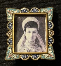 Antique Micro-Mosaic Glass Miniature Picture Frame. Very Rare Shape picture