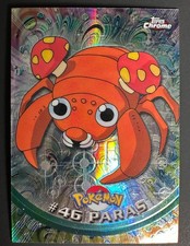 2000 | Topps Chrome | Pokemon | Paras | #46 | Spectra Chrome picture