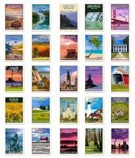 Vintage US State Travel Postcards Set of 50 - Unique USA Souvenir Variety Pack picture