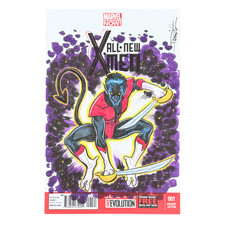 All New X-Men #1 - Blank Variant - Full Nightcrawler Sketch by Dietrich Smith picture