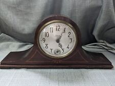 Antique Sessions Mantle Shelf Clock 2 rod Chime wood 60 cycles Electric USA picture