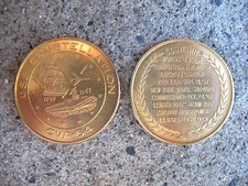 USS Constellation CVA-64 souvenir coin. Connie. Minted 1965. 1.25 inch. picture