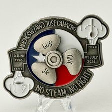 US Navy Master Chief Machinist Mate 30 Year Retirement Spinner Challenge Coin picture