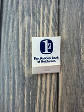 First National Bank of Hutchinson KS Vintage 1ST Logo Matchbook picture
