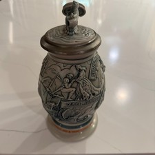 Vintage 1992 Avon Christopher Columbus New World Beer Stein Ceramarte Pewter Lid picture
