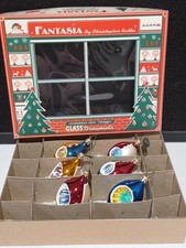 Christopher Radko Fantasia HANDPAINTED Christmas Ornaments Boxed Set of 6 picture