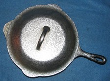 Vintage Lodge No. 8 Hammered Chrome-Plated Cast Iron Skillet⭐ picture