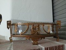 FLAW READ - French Neoclassical Gilt Bronze and Crystal Jardiniere, Baccarat? picture