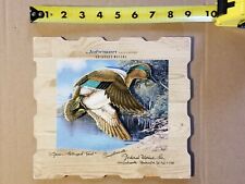 Vtg 1950s OMC Johnson Sea Horse Green-Winged Teal Duck Calendar Advertising Art picture